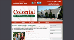 Desktop Screenshot of colonialobgynva.com